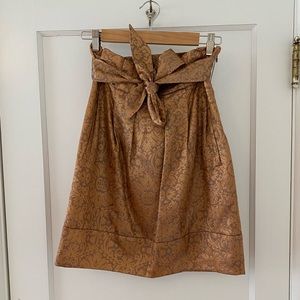 BCBGMaxazria Gold Brocade Skirt
